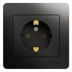 Розетка Systeme Electric Glossa встраиваемая антрацит (GSL000742)