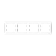Изображение товара Рамка Systeme Electric Glossa четырехместная белая (GSL000108)