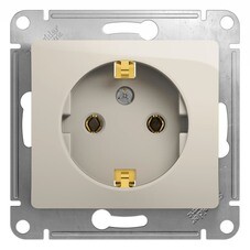 Розетка Systeme Electric Glossa встраиваемая молочная (GSL000943)