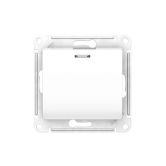 Изображение товара Переключатель Systeme Electric Glossa одноклавишный встраиваемый белый с подсветкой (GSL000163)