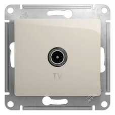 Розетка телевизионная Systeme Electric Glossa встраиваемая молочная (GSL000991)