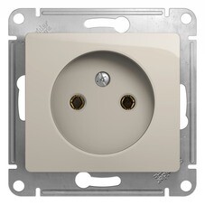 Розетка Systeme Electric Glossa встраиваемая молочная (GSL000941)