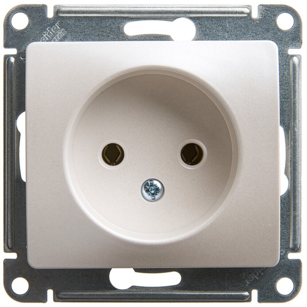 Изображение товара Розетка встраиваемая Systeme Electric Glossa перламутр 1 гнездо IP20