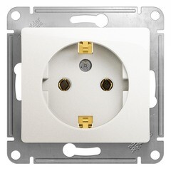 Изображение товара Розетка Systeme Electric Glossa встраиваемая перламутр (GSL000643)