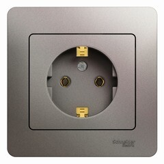 Изображение товара Розетка Systeme Electric Glossa встраиваемая платина (GSL001242)