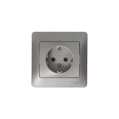 Розетка Systeme Electric Glossa встраиваемая платина (GSL001242) - фото 2