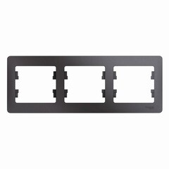 Изображение товара Рамка Systeme Electric Glossa трехместная графит (GSL001303)