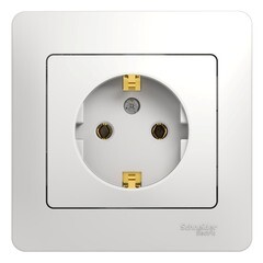Изображение товара Розетка Systeme Electric Glossa встраиваемая белая (GSL000142)