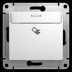 Выключатель Systeme Electric Glossa карточный встраиваемый белый (GSL000169) - фото 2