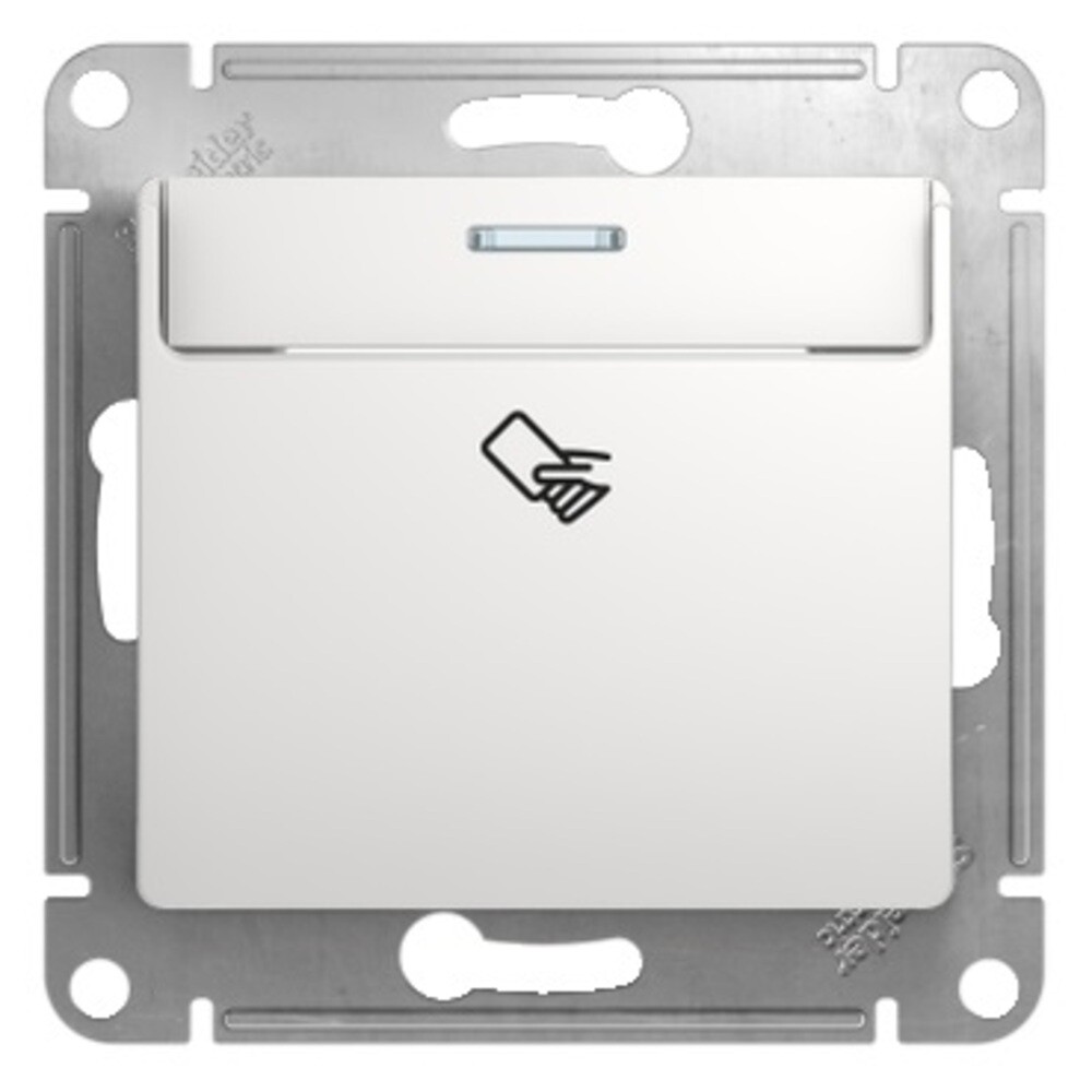 Изображение товара Выключатель Systeme Electric Glossa карточный встраиваемый белый 10 А IP20