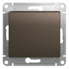 Изображение товара Выключатель Systeme Electric Glossa одноклавишный встраиваемый шоколад (GSL000811)