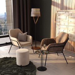 Пуф ванильный крем Sheffilton SHT-B6 - фото 3