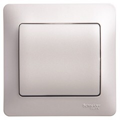 Изображение товара Выключатель Systeme Electric Glossa одноклавишный встраиваемый платина (GSL001212)