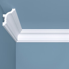 Плинтус потолочный из экополимера ударопрочный 60х45х2000 мм Bello Deco XPS К9 - фото 1