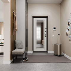 Дверь входная Torex Крафт Скай Беленый правая дуб беленый - черный шелк с зеркалом 950х2050 мм - фото 14