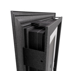 Дверь входная Torex Крафт Скай Беленый правая дуб беленый - черный шелк с зеркалом 950х2050 мм - фото 12