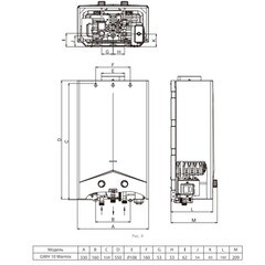 Колонка газовая Ballu GWH 10 Warmix проточная 20 кВт вертикальная - фото 3
