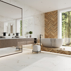 Керамогранит Lavelly Chevron Wood бежевый матовый 1200х600х8,5 мм (2 шт.=1,44 кв.м) - фото 3