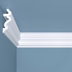 Плинтус потолочный из экополимера ударопрочный 80х30х2000 мм Bello Deco XPS К6 - фото 1