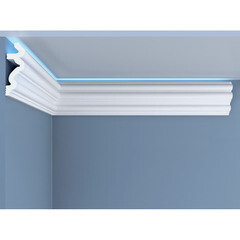 Плинтус потолочный из экополимера ударопрочный 80х30х2000 мм Bello Deco XPS К6 - фото 3