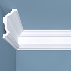 Плинтус потолочный из экополимера ударопрочный 100х50х2000 мм Bello Deco XPS К4 - фото 1