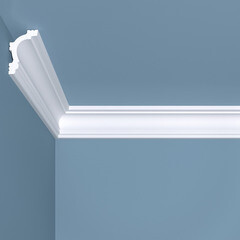 Плинтус потолочный из экополимера ударопрочный 45х30х2000 мм Bello Deco XPS К8 - фото 1