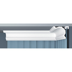 Плинтус потолочный из экополимера ударопрочный 80х80х2000 мм Bello Deco XPS К1 - фото 2