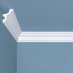 Плинтус потолочный из экополимера ударопрочный 45х35х2000 мм Bello Deco XPS К7 - фото 1