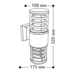 Светильник садово-парковый настенный Feron Техно черный E27 60 Вт IP54 (06298) - фото 5