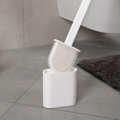 Ершик для унитаза Kleber Kleber lite универсальный пластик/силикон белый (KLE-LT090WT) - фото 4
