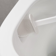 Ершик для унитаза Kleber Kleber lite универсальный пластик/силикон белый (KLE-LT090WT) - фото 3