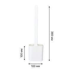 Ершик для унитаза Kleber Kleber lite универсальный пластик/силикон белый (KLE-LT090WT) - фото 2