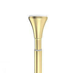 Карниз для ванной 130-240 см телескопический прямой нержавеющая сталь золотой - фото 5