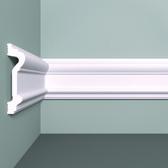 Молдинг из экополимера ударопрочный 90х23х2000 мм под покраску Bello Deco XPS M 1 белый - фото 1
