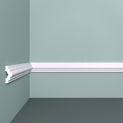 Молдинг из экополимера ударопрочный 30х12х2000 мм под покраску Bello Deco XPS M 3 белый - фото 1