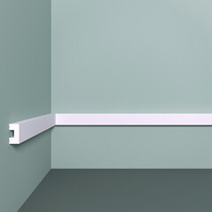 Молдинг из экополимера ударопрочный 20х10х2000 мм под покраску Bello Deco XPS M 19 белый - фото 1