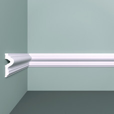 Молдинг из экополимера ударопрочный 45х17х2000 мм под покраску Bello Deco XPS M 10 белый
