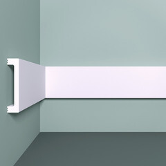 Молдинг из экополимера ударопрочный 70х15х2000 мм под покраску Bello Deco XPS M 17 белый - фото 1