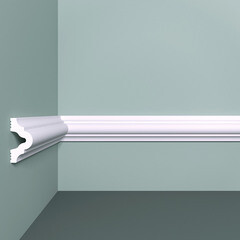 Молдинг из экополимера ударопрочный 40х20х2000 мм под покраску Bello Deco XPS M 12 белый - фото 1