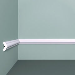 Молдинг из экополимера ударопрочный 25х12х2000 мм под покраску Bello Deco XPS M 14 белый - фото 1