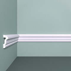 Молдинг из экополимера ударопрочный 40х15х2000 мм под покраску Bello Deco XPS M 4 белый - фото 1