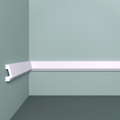 Молдинг из экополимера ударопрочный 30х13х2000 мм под покраску Bello Deco XPS M 16 белый - фото 1