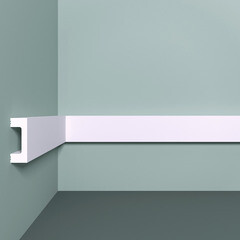 Молдинг из экополимера ударопрочный 40х15х2000 мм под покраску Bello Deco XPS M 18 белый - фото 1