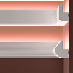 Молдинг из экополимера ударопрочный 30х24х2000 мм под покраску Bello Deco XPS M 21 белый - фото 4