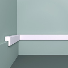 Молдинг из экополимера ударопрочный 30х16х2000 мм под покраску Bello Deco XPS M 25 белый - фото 1