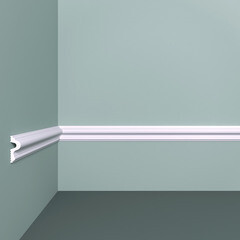 Молдинг из экополимера ударопрочный 24х9х2000 мм под покраску Bello Deco XPS M 26 белый - фото 1