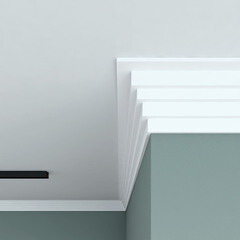 Плинтус потолочный из экополимера ударопрочный 50х80х2000 мм Bello Deco XPS К17 - фото 2