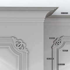 Плинтус потолочный из экополимера ударопрочный 110х110х2000 мм Bello Deco XPS К14 - фото 4