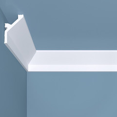 Плинтус потолочный из экополимера ударопрочный 60х40х2000 мм Bello Deco XPS К12 - фото 1