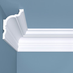 Плинтус потолочный из экополимера ударопрочный 100х70х2000 мм Bello Deco XPS К10 - фото 1